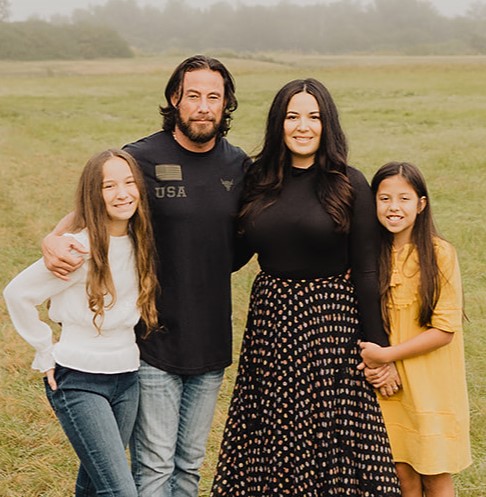 Vince Ross with his family